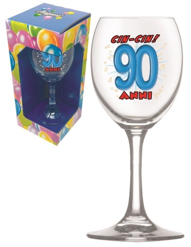 Calice Vino Vetro - 90 Anni