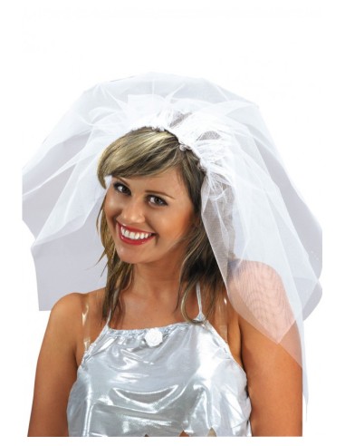 Velo sposa con cerchietto bianco