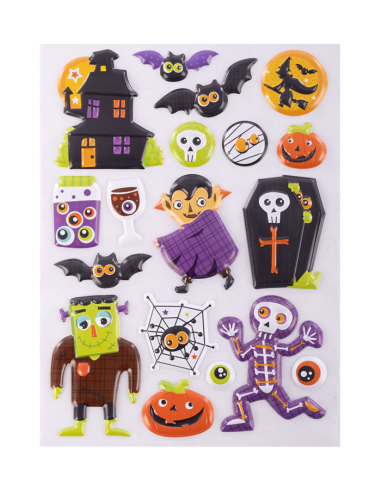 Stickers in bustina mostriciattoli Halloween