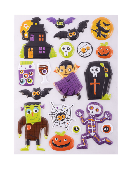 Stickers in bustina mostriciattoli Halloween