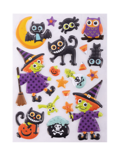 Stickers in bustina streghette Halloween