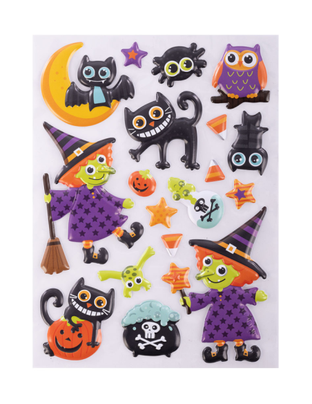 Stickers in bustina streghette Halloween