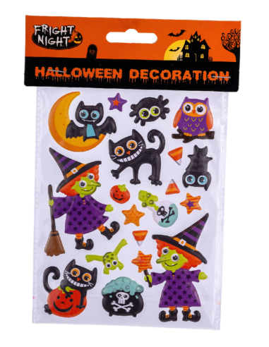 Stickers in bustina streghette Halloween