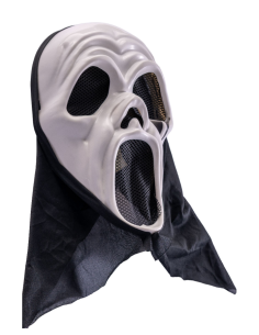 Maschera in plastica fantasma con cappuccio 2