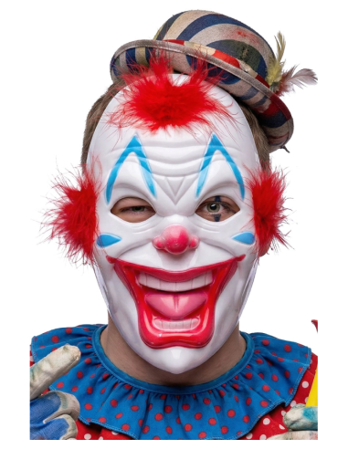 Maschera in plastica rigida Clown