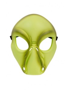 Maschera in plastica rigida Alieno verde 2