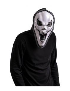 Maschera fantasma in plastica con cappuccio