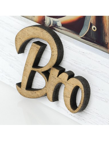 Portafoto in legno con applicazioni "Bro" Cm. 16x21 - Foto Cm. 10x15