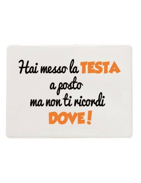 Mattonella in ceramica con piedistallo Cm. 15x10 Umoristica - Testa