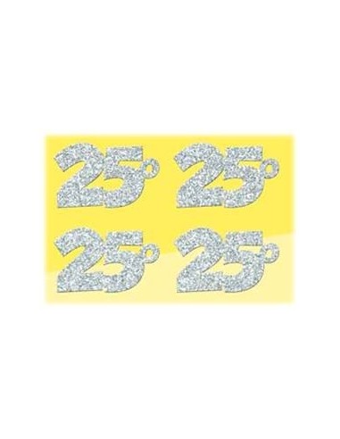 Set 4 scritte adesive in gomma eva glitterata Cm. 20x15 – 25°