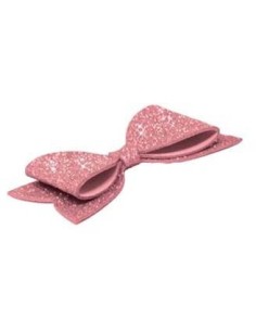 Fiocco in gomma eva glitterata Cm. 39x19 - Rosa