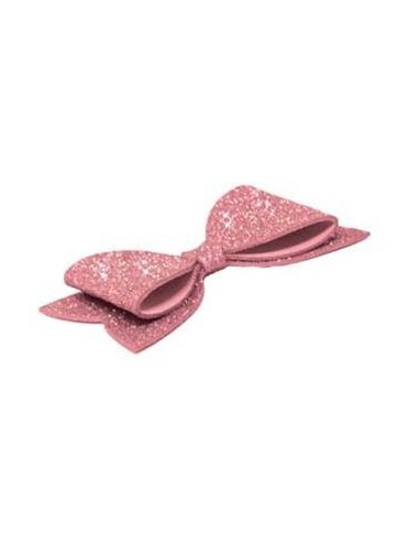 Fiocco in gomma eva glitterata Cm. 39x19 - Rosa