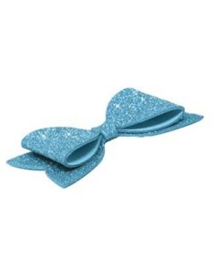 Fiocco in gomma eva glitterata Cm. 39x19 - Azzurro