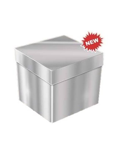 Scatola gift box surprise Cm. 30x30x30 - Argento Metal