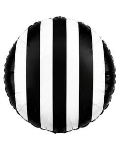 Palloncino mylar 18" Cm. 45 - Strisce bianco nero