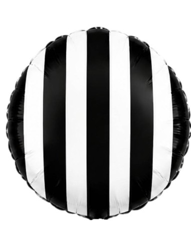 Palloncino mylar 18" Cm. 45 - Strisce bianco nero