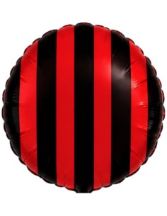 Palloncino mylar 18" Cm. 45 - Strisce rosso nero