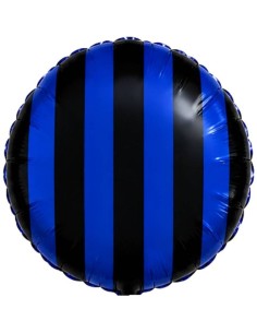 Palloncino mylar 18" Cm. 45 - Strisce Nero azzurro