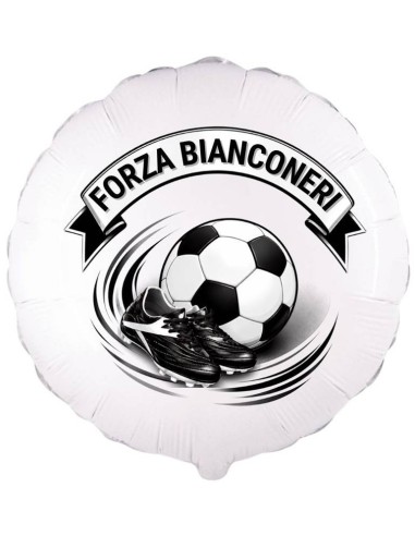 Palloncino mylar 18" Cm. 45 - Forza bianconeri