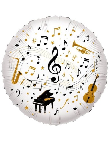 Palloncino mylar 18" Cm. 45 - Strumenti e note musicali