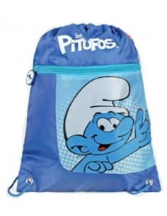 Sacca nylon Puffi blu...