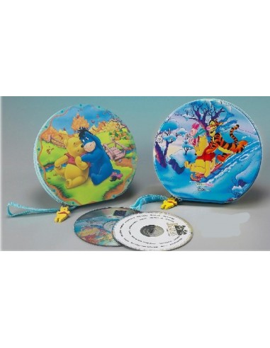 Porta cd latta tondo Winnie Pooh -...