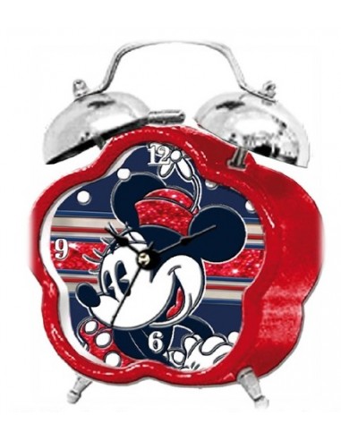 Sveglia sagomata fiore Minnie rossa e...