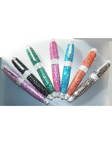 Penna con strass e portachiavi -...