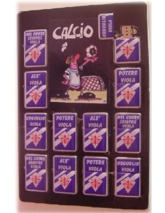 Accendino metallo calcio viola