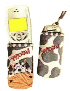 Portacellulare calzino mucca