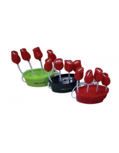 Hub USB vaso tulipani - Colori assortiti