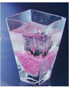 Candela gel vaso grande rosa