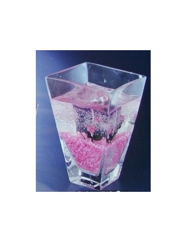 Candela gel vaso grande rosa