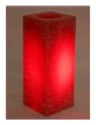 Candela cera a led deluxe quadrata...