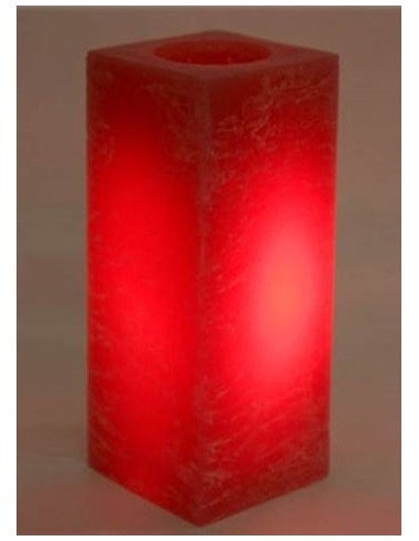Candela cera a led deluxe quadrata...