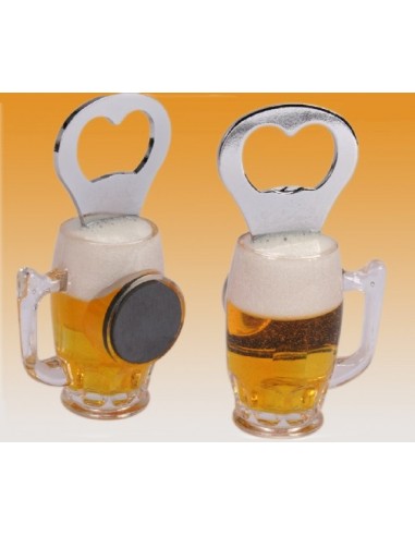 Magnete boccale birra con apribottiglia