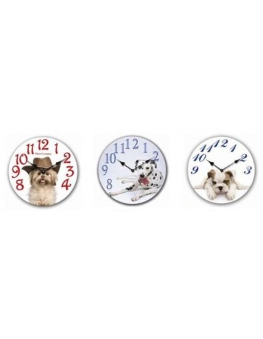 Orologio da parete tondo cani cm. 34