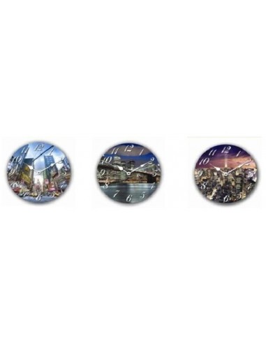 Orologio da parete tondo città cm. 34