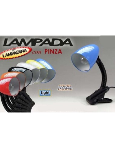 Lampada a pinza classica colorata Cm. 30