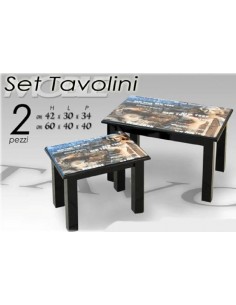 Set 2 tavolini legno...