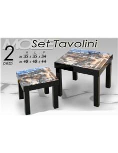 Set 2 tavolini legno...