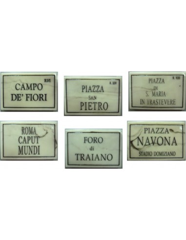 Magnete resina marmetto vie di Roma