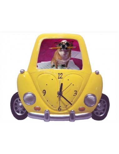 Orologio da parete resina auto gialla...