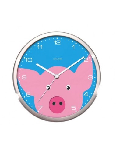 Orologio da parete cromato tondo con...