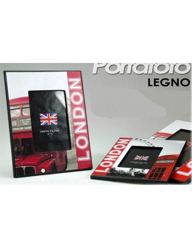 Portafoto legno città cm. 13x9