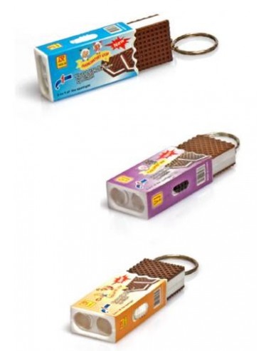Portachiavi wafer con torcia led