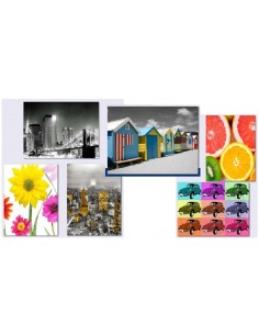 Quadro tela città / fiori...