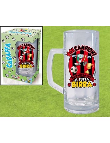 Boccale in vetro calcio Milan 50 Cl.