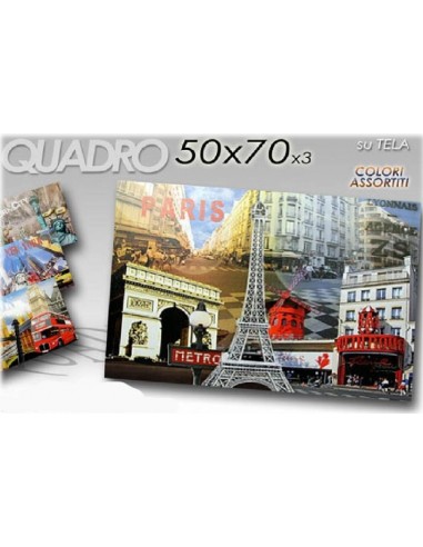 Quadro tela città Cm. 50x70