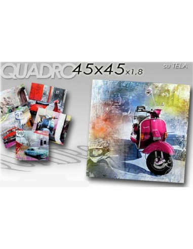 Quadro tela auto e moto cm. 45x45